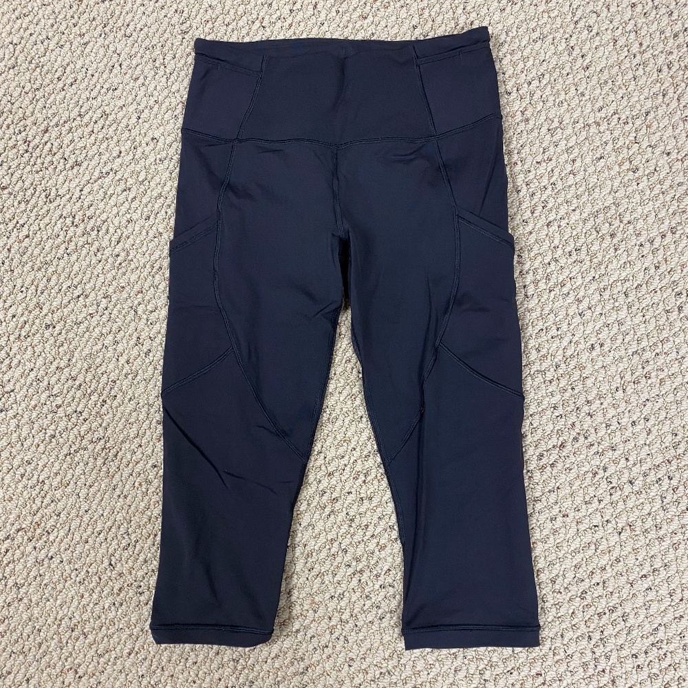 Lululemon Black Running Leggings 17"